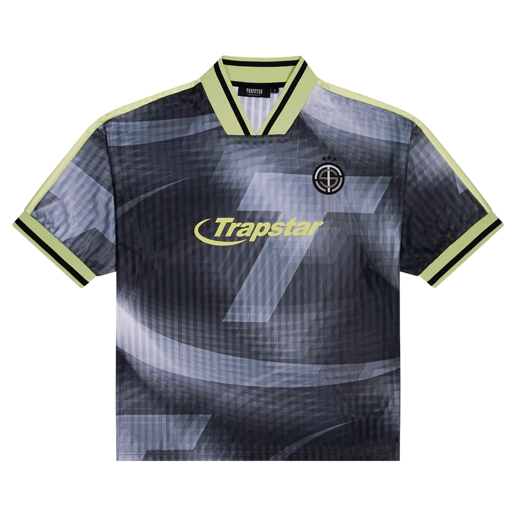 Trapstar Hyperdrive SS Football Jersey 'Black/Neon'