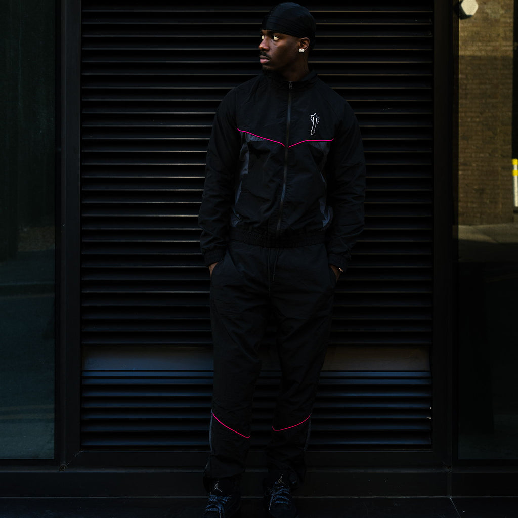 Trapstar Irongate Shell Tracksuit 'Black Pink'