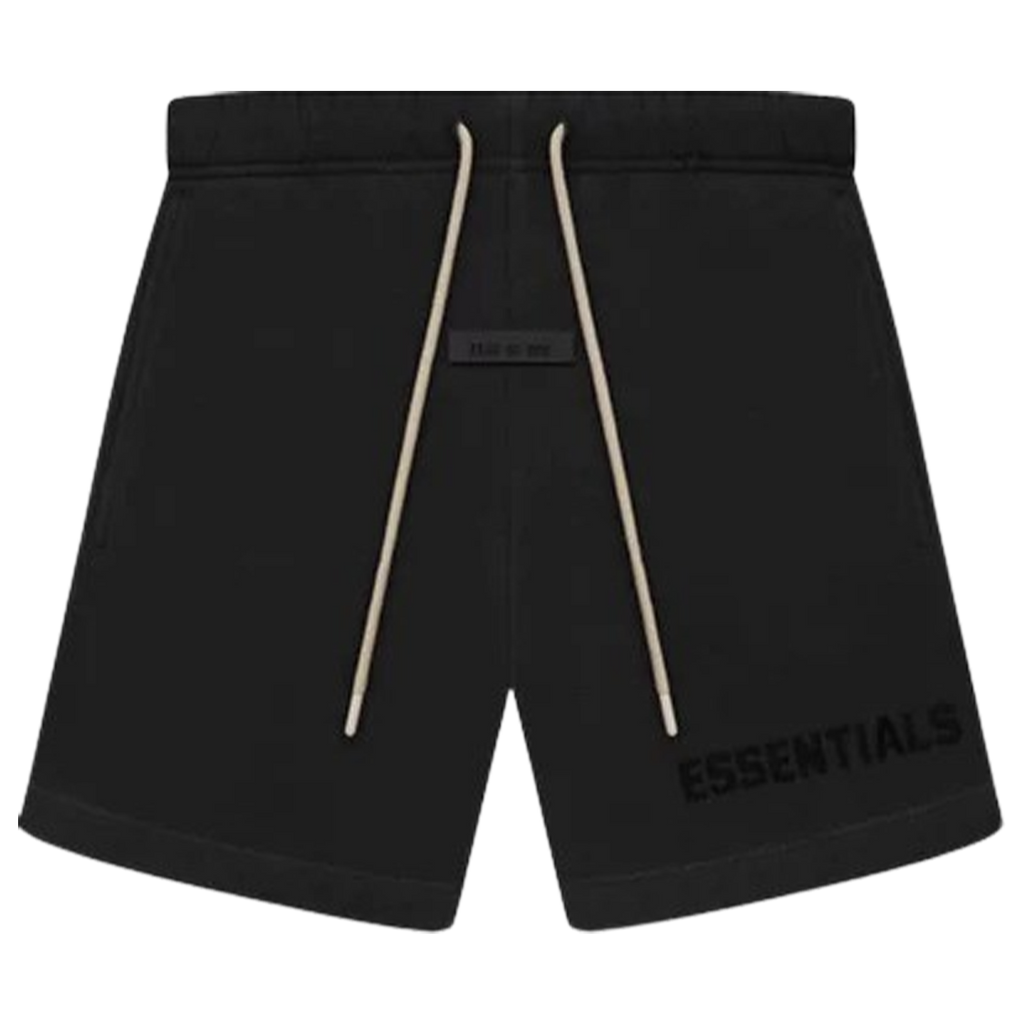 FEAR OF GOD ESSENTIALS Cream Drawstring Sweatshort 'Jet Black'