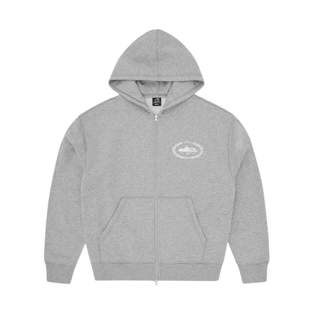 Corteiz Superior Royale Zip Hoodie 'Heather Grey'