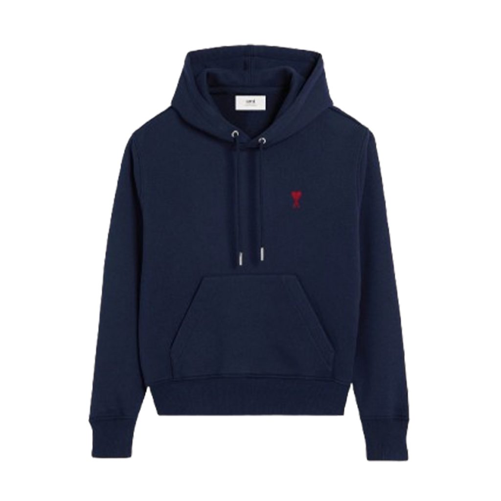 Ami Paris Hoodie 'Navy Red'