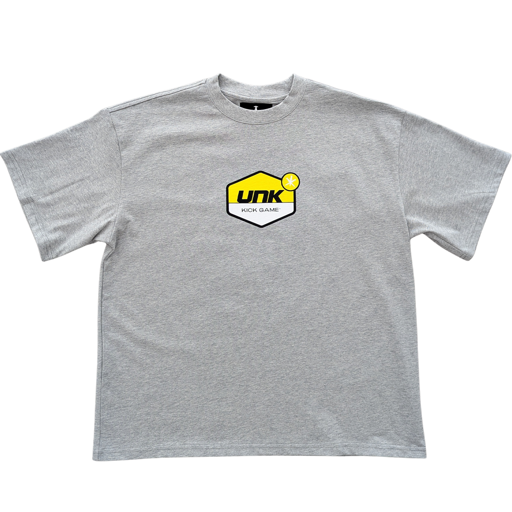 Unknown x Kick Game Tee 'Grey Yellow'