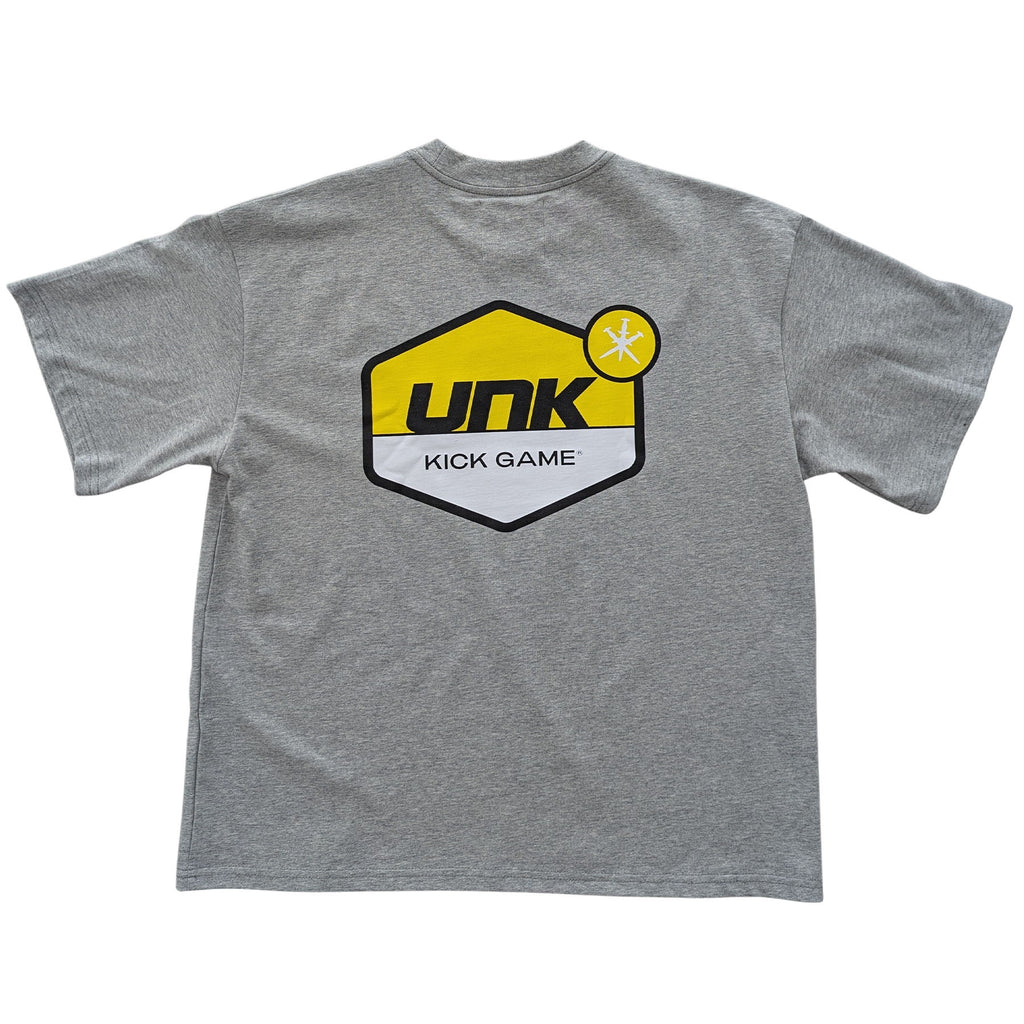 Unknown x Kick Game Tee 'Grey Yellow'