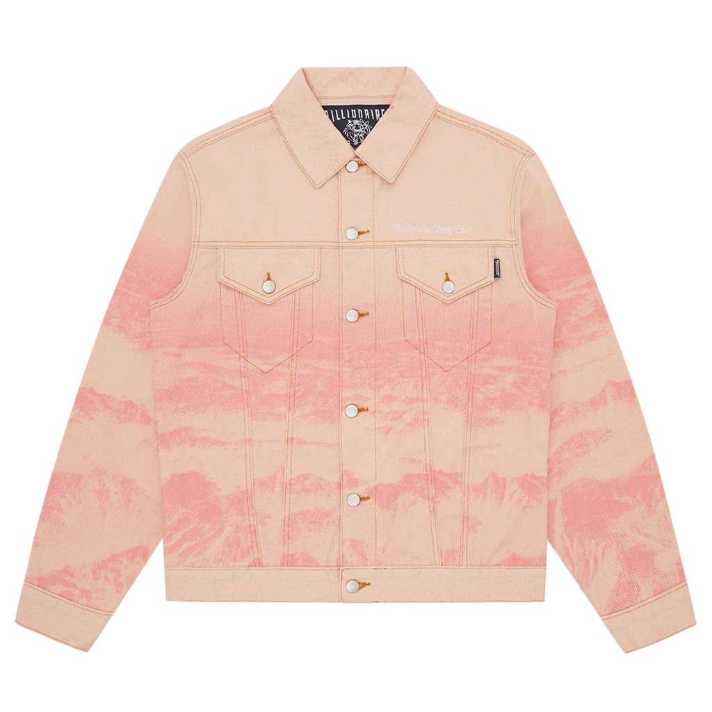 Billionaire Boys Club Mountain Print Astro Denim Jacket 'Pink'