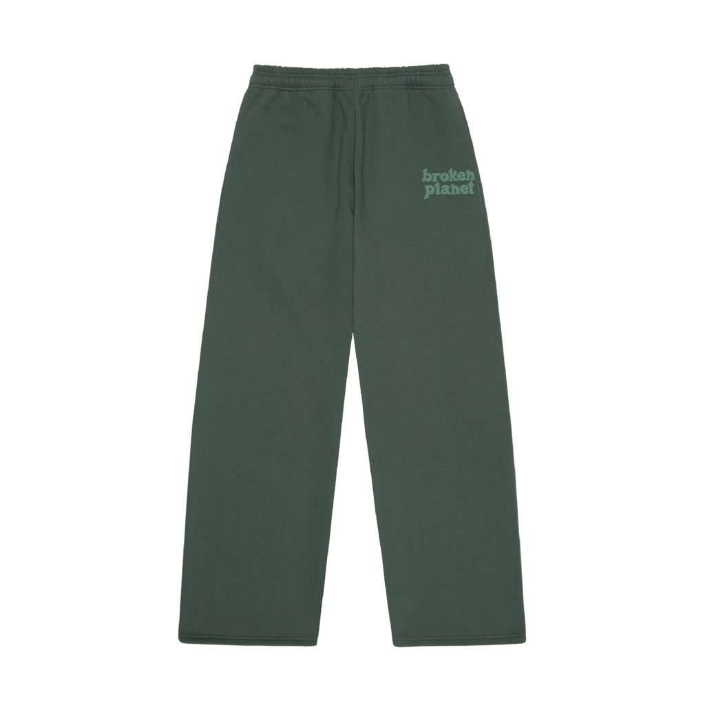 Broken Planet Basics Straight Leg Sweatpants - Emerald Green