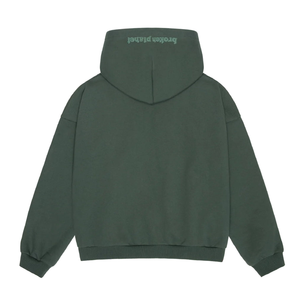 Broken Planet Zip Up Hoodie 'Emerald Green'
