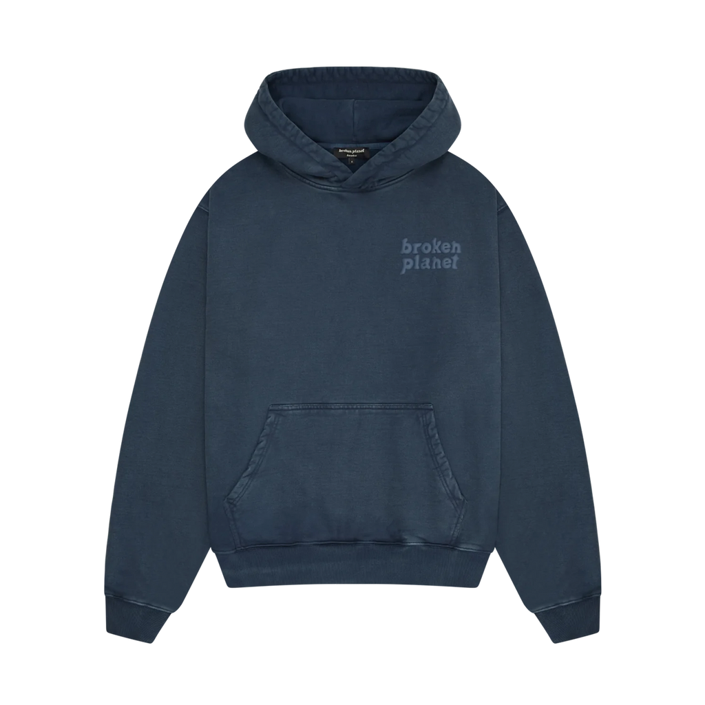 Broken Planet Basics Hoodie - Washed Outer Space Blue
