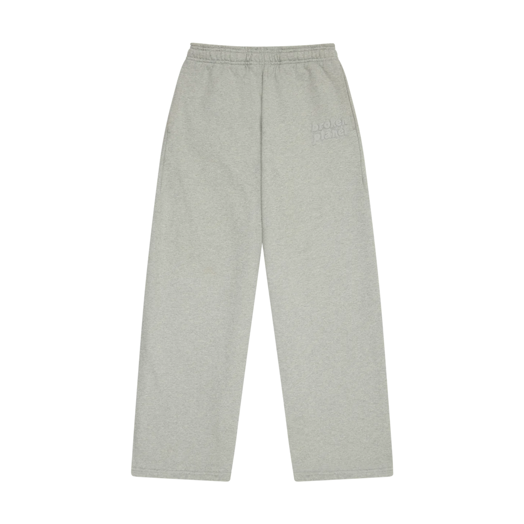 Broken Planet Basics Wide Leg Sweatpants - Heather Grey