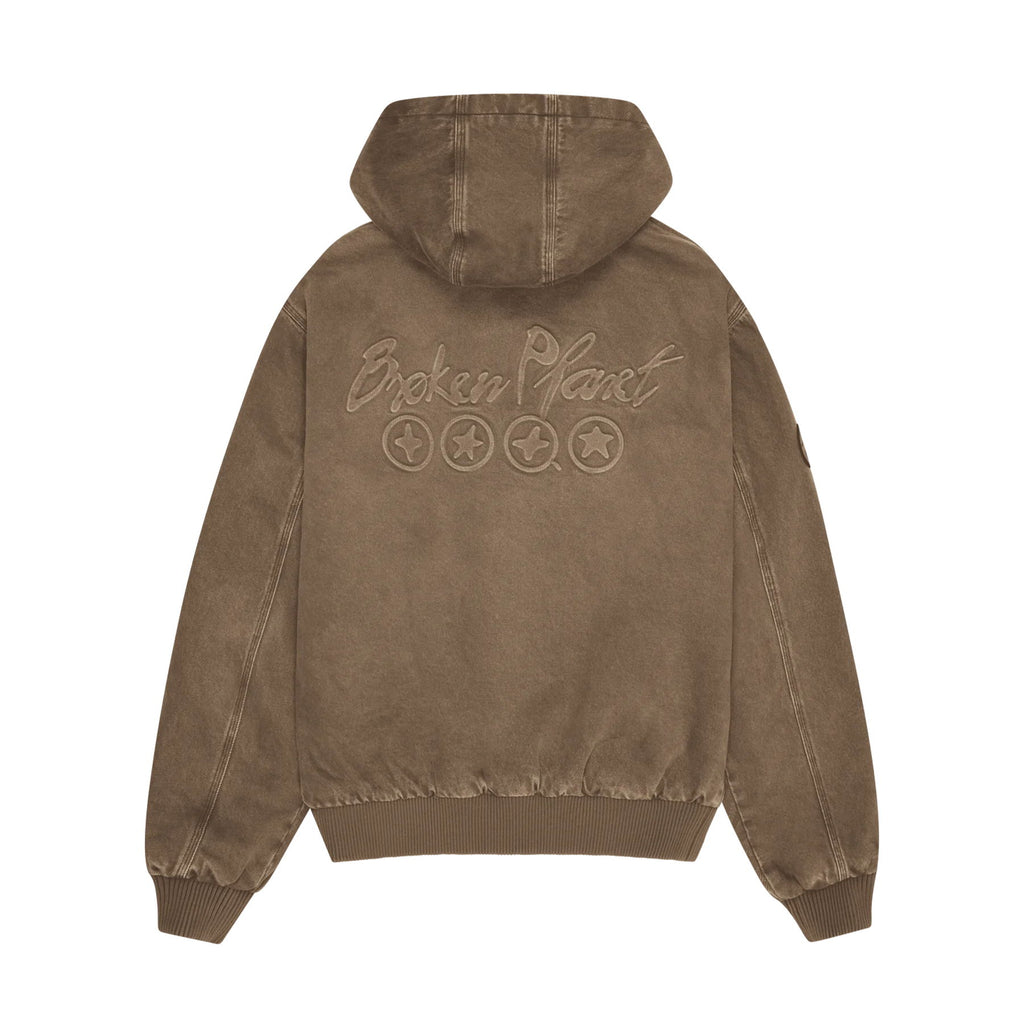Broken Planet Denim Workwear Jacket - Washed Brown