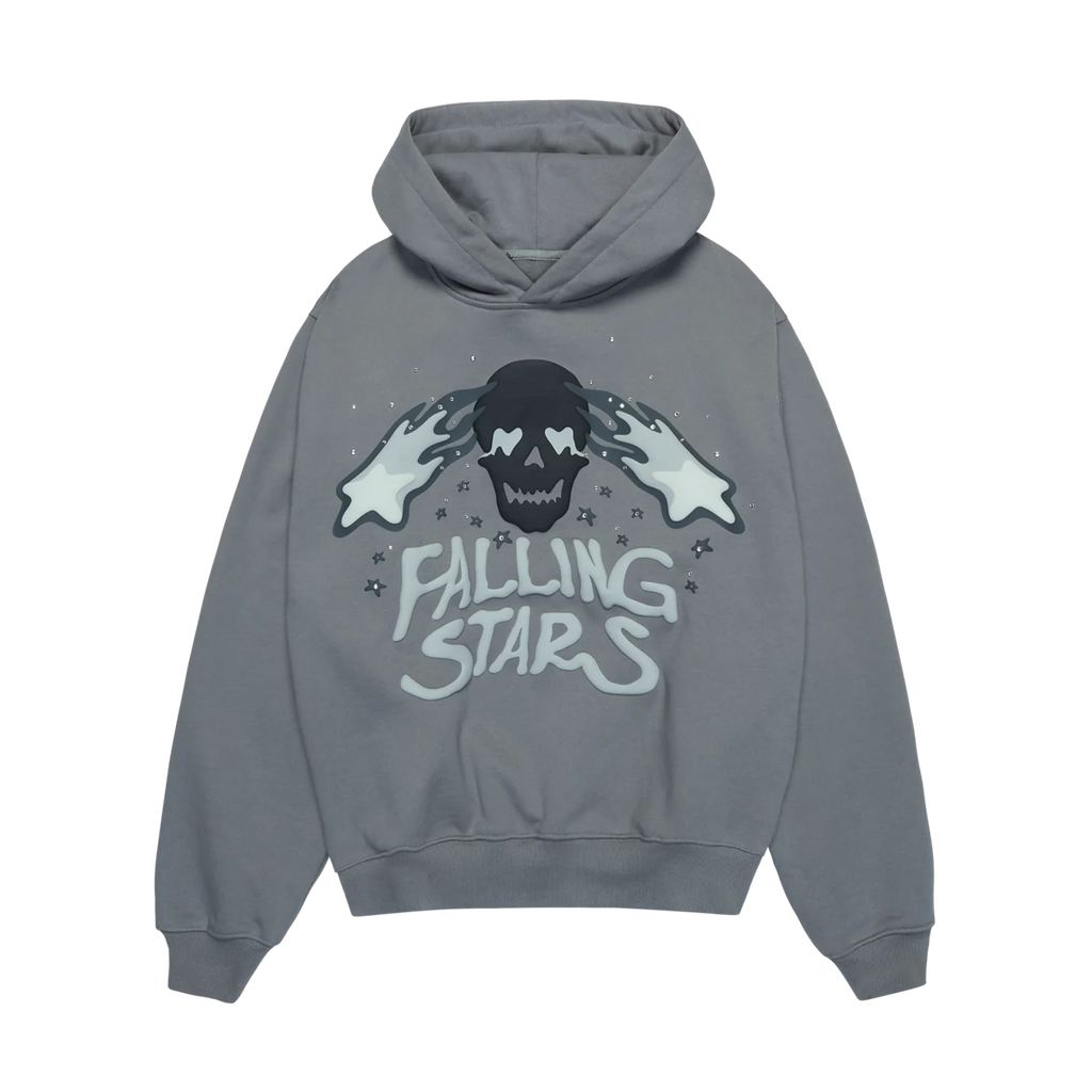 Broken Planet Hoodie 'Falling Stars' - Dark Grey