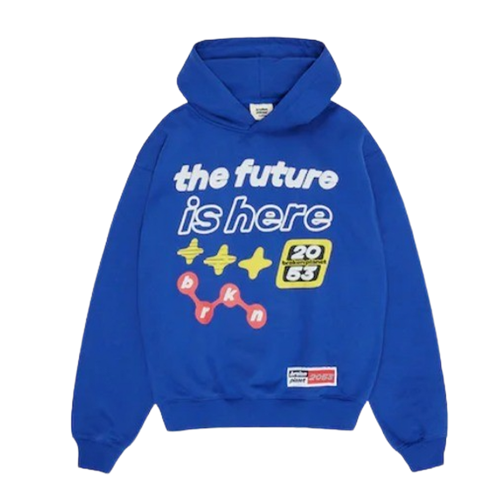 Broken Planet Hoodie 'The Future Is Here' - Dark Blue