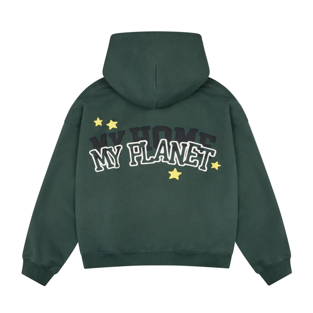 Broken Planet My Planet Zip Up Hoodie 'Emerald Green'