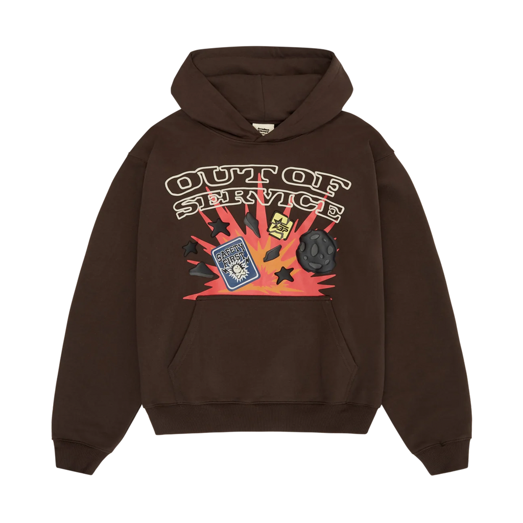 Broken Planet Out of Service Hoodie 'Mocha Brown'