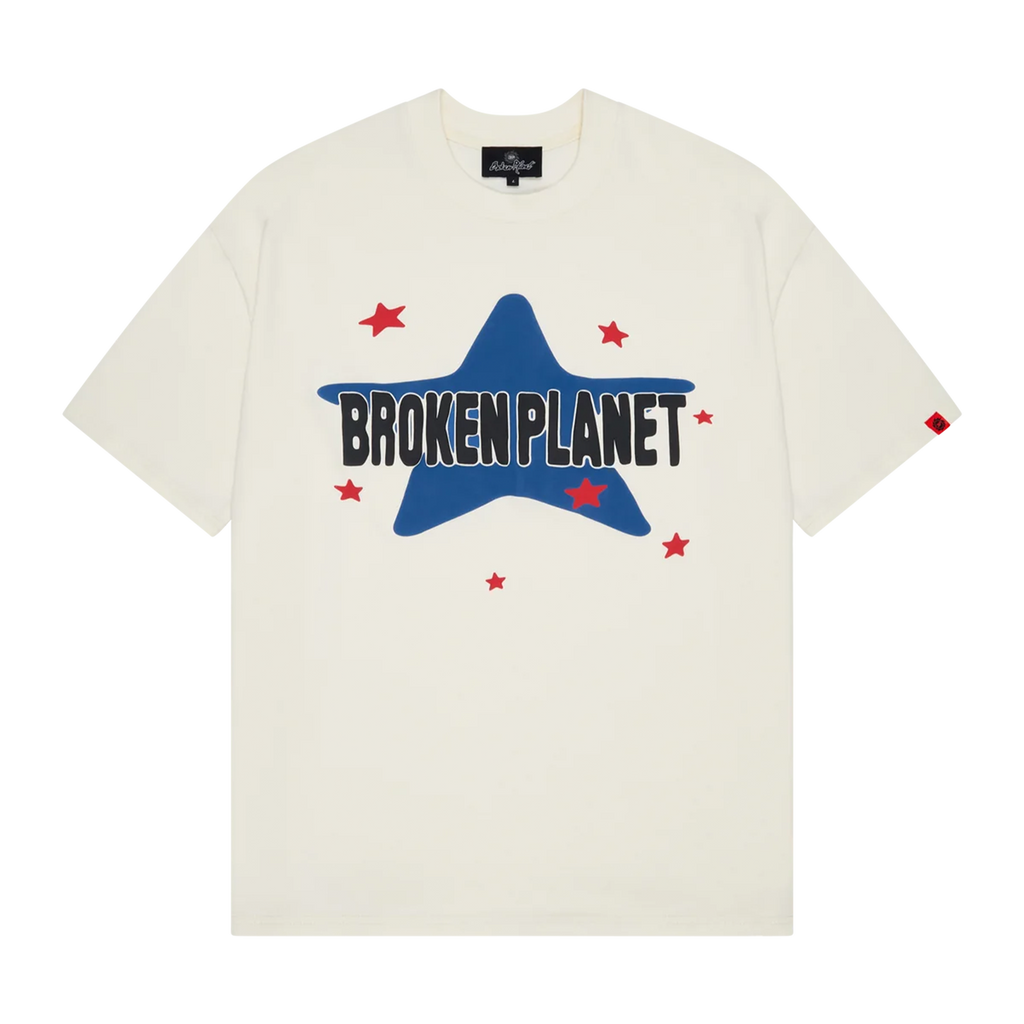 Broken Planet T-Shirt 'Star' - Vanilla White