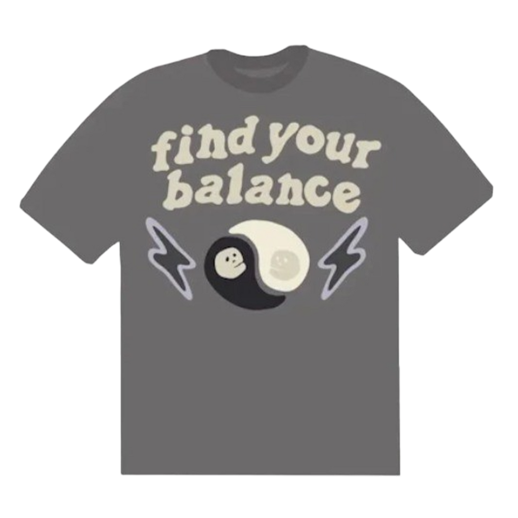 Broken Planet T-Shirt 'Find Your Balance' - Ash Grey