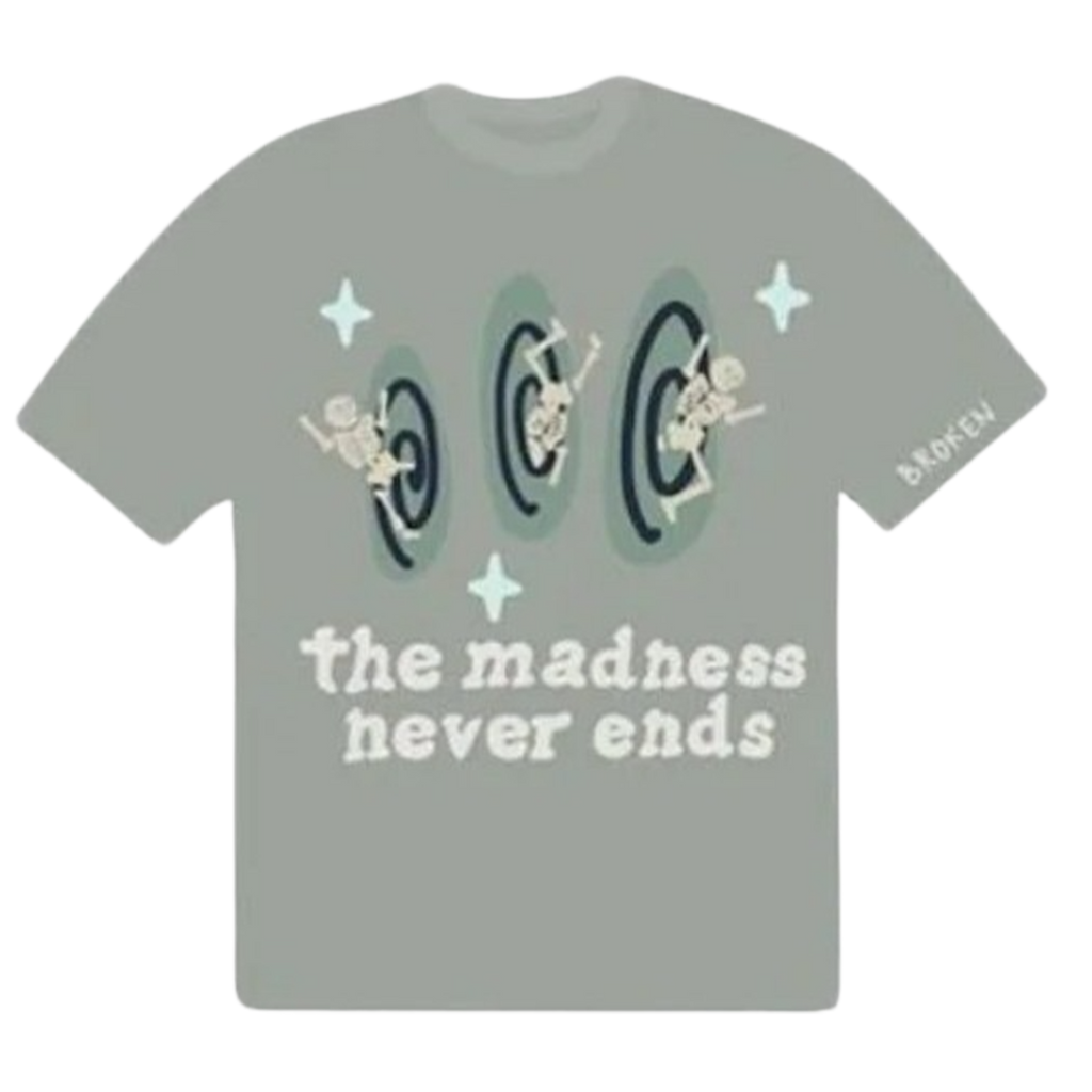 Broken Planet T-Shirt 'The Madness Never Ends' - Grey