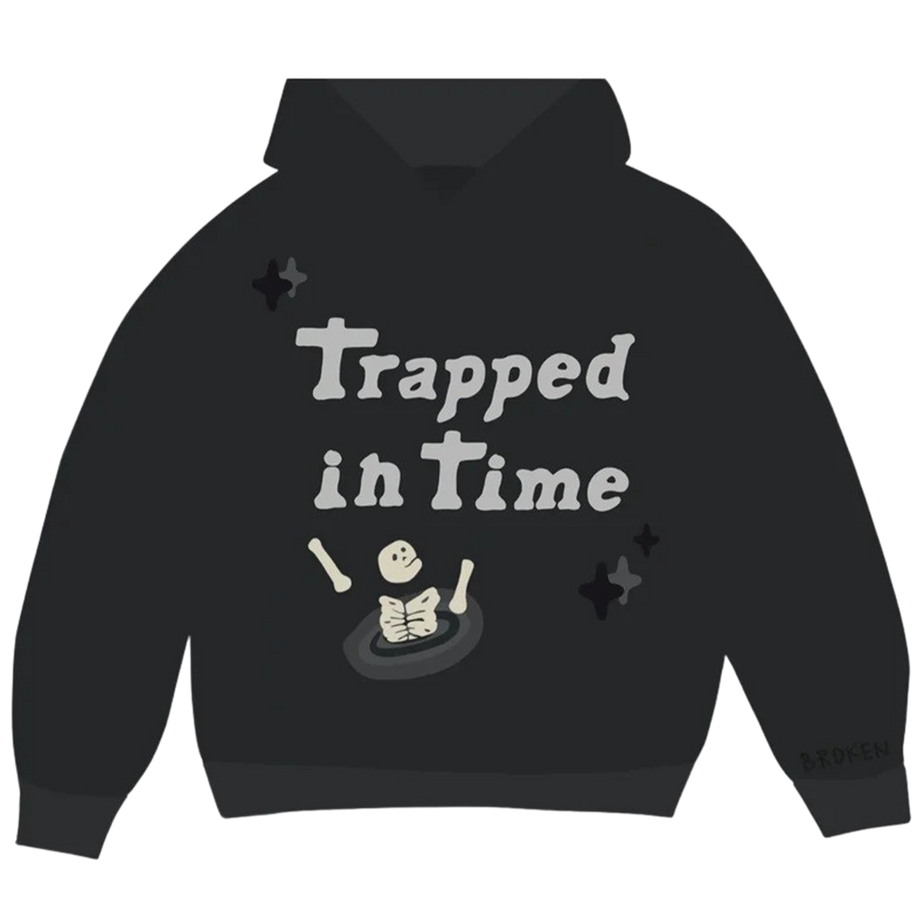 Broken Planet Trapped in Time Hoodie 'Soot Black'