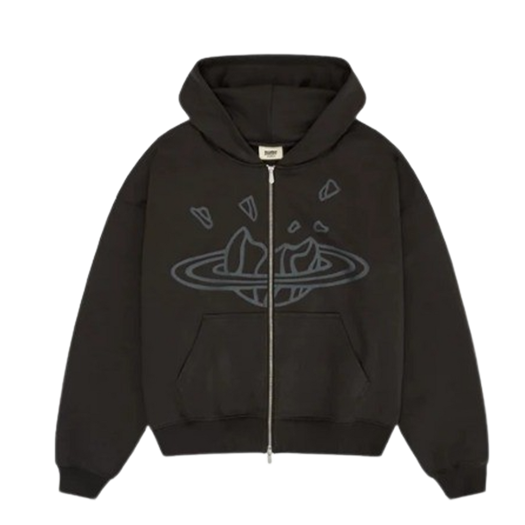 Broken Planet Zip Up Hoodie 'Black'