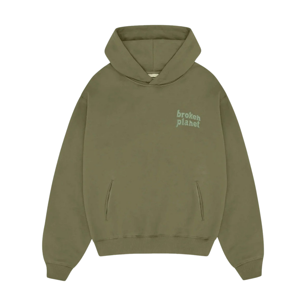 Broken Planet Basics Hoodie - Olive Green
