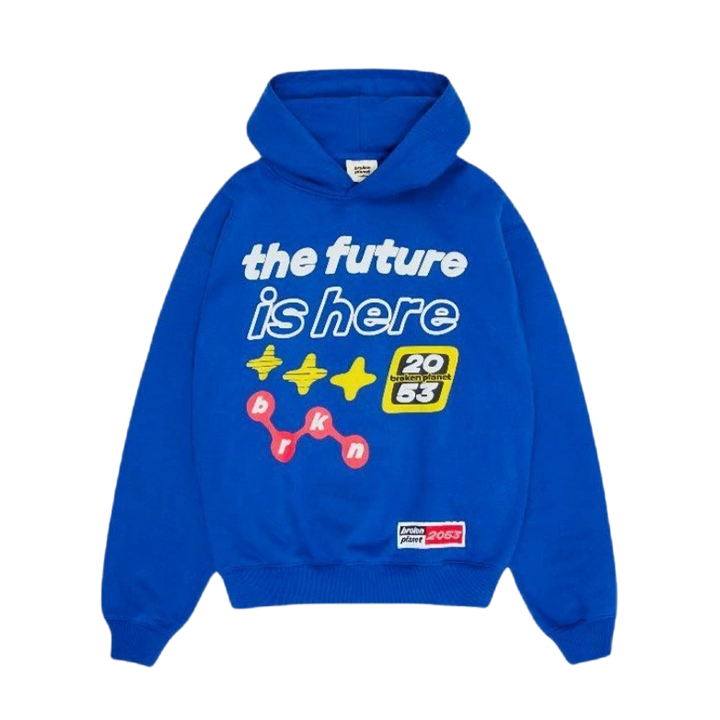 Broken Planet Hoodie 'The Future Is Here' - Dark Blue
