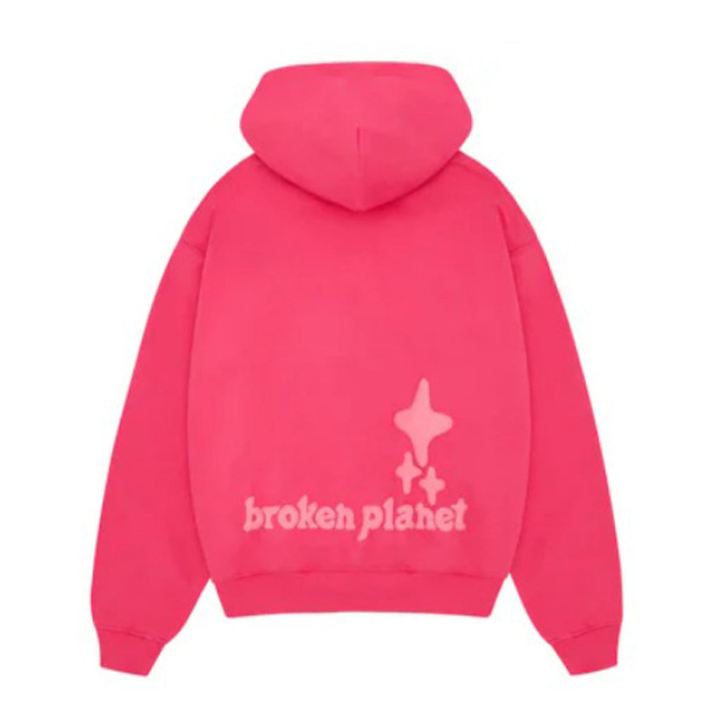 Broken Planet Monochrome Hoodie 'Fuchsia Pink'