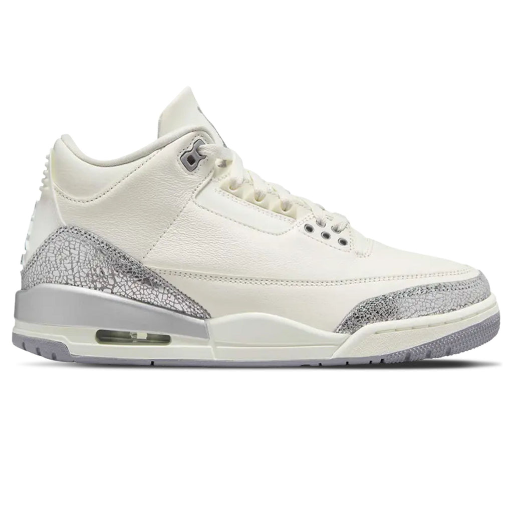 Air Jordan 3 Wmns Retro 'Sail Metallic Silver'