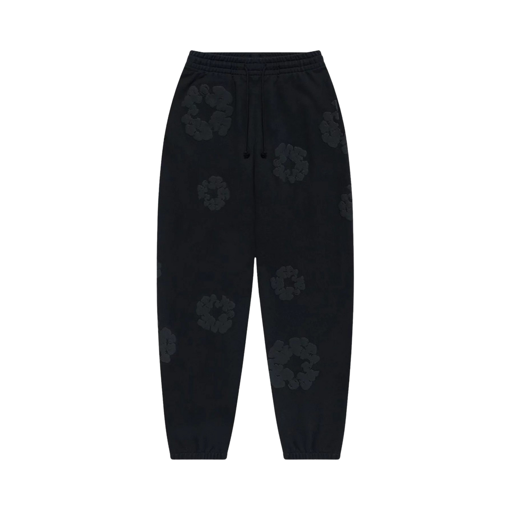 Denim Tears The Cotton Wreath Sweatpants 'Black Monochrome'