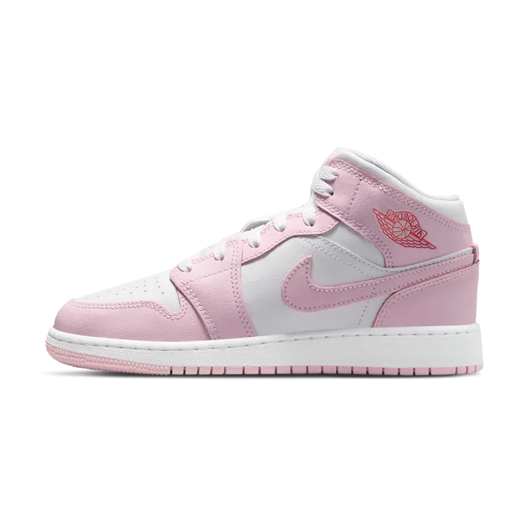 Air Jordan 1 Mid GS 'Pink Foam Fire Red'
