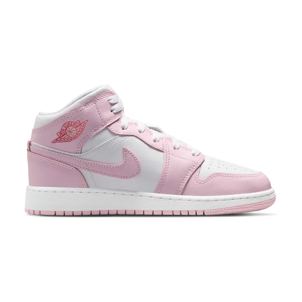 Air Jordan 1 Mid GS 'Pink Foam Fire Red'