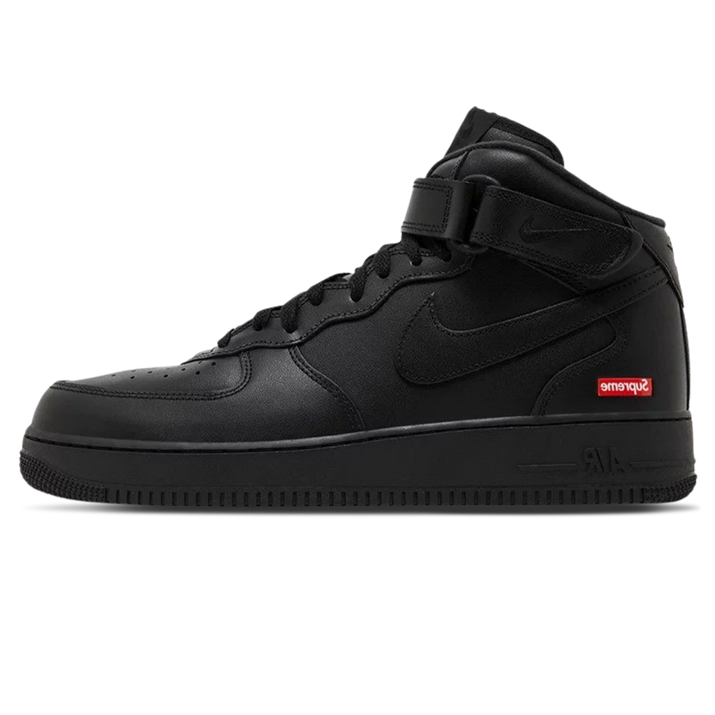 Supreme x Air Force 1 Mid 'Box Logo - Triple Black'