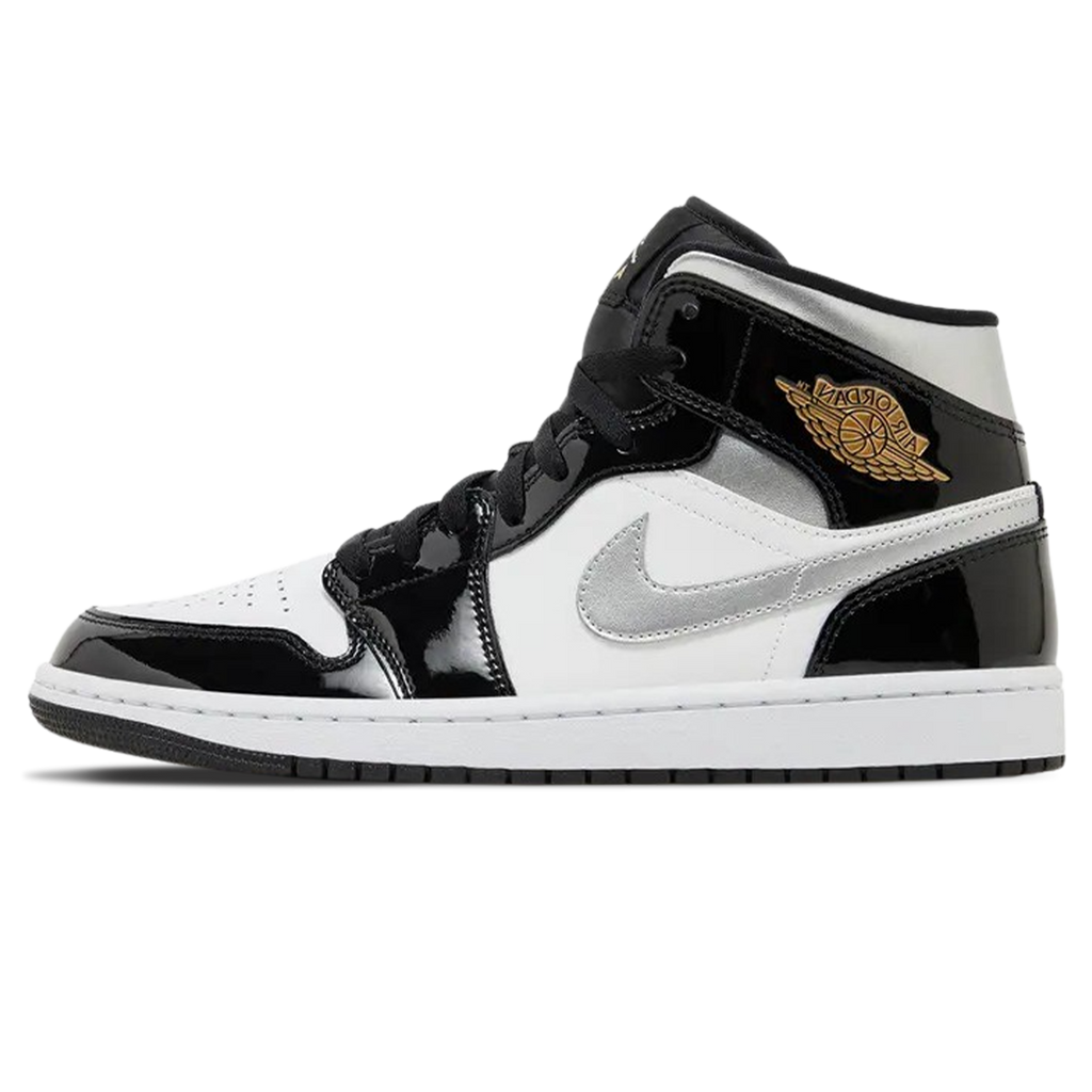 Air Jordan 1 Mid SE 'Black White Metallic Silver'