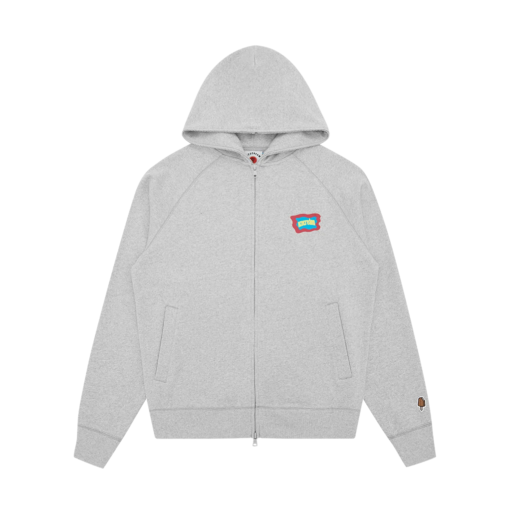 ICECREAM Block Logo Zip Through Hoodie 'Heather Grey'