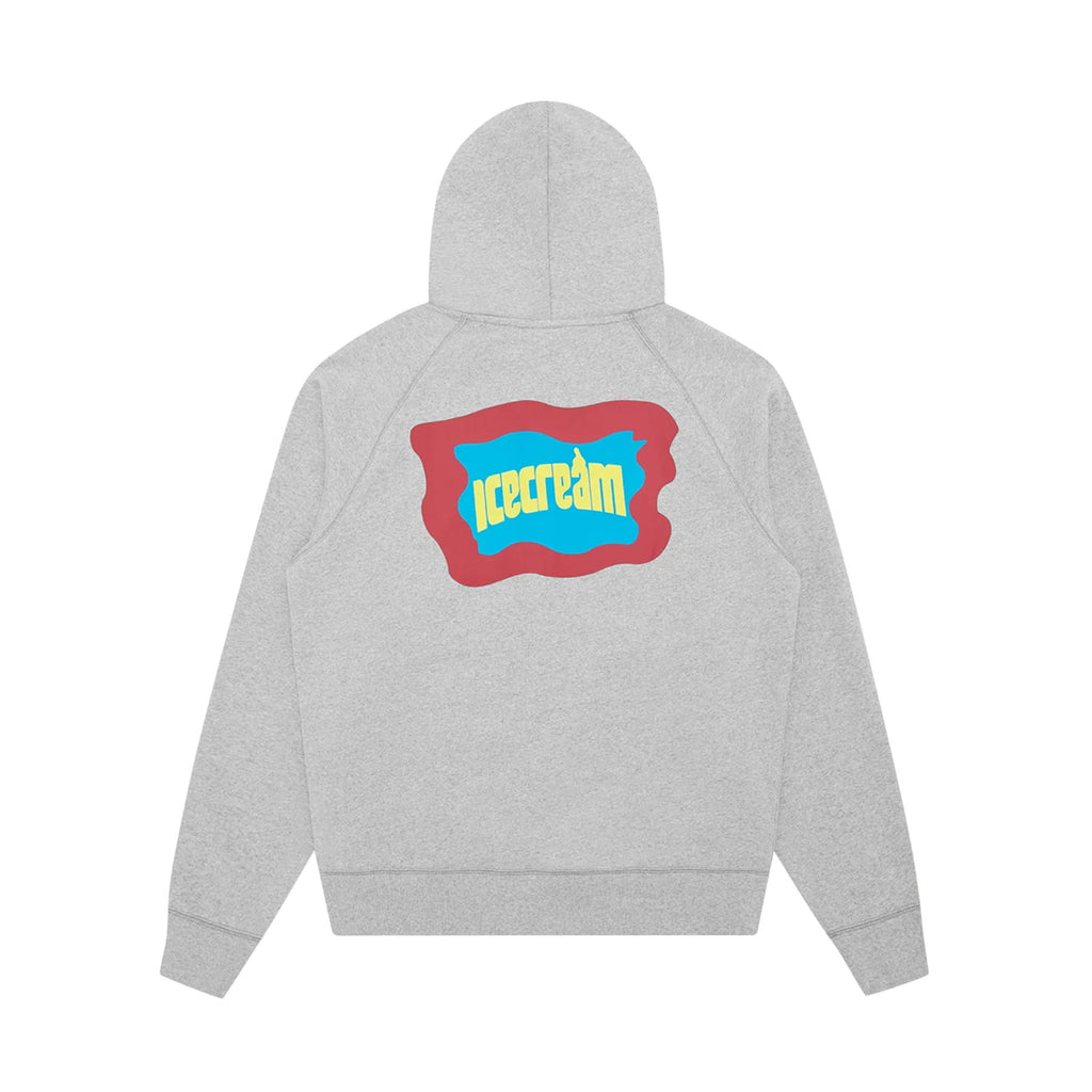 ICECREAM Block Logo Zip Through Hoodie 'Heather Grey'