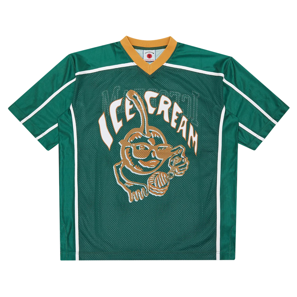 ICECREAM Cherry Applique Football Top 'Green'