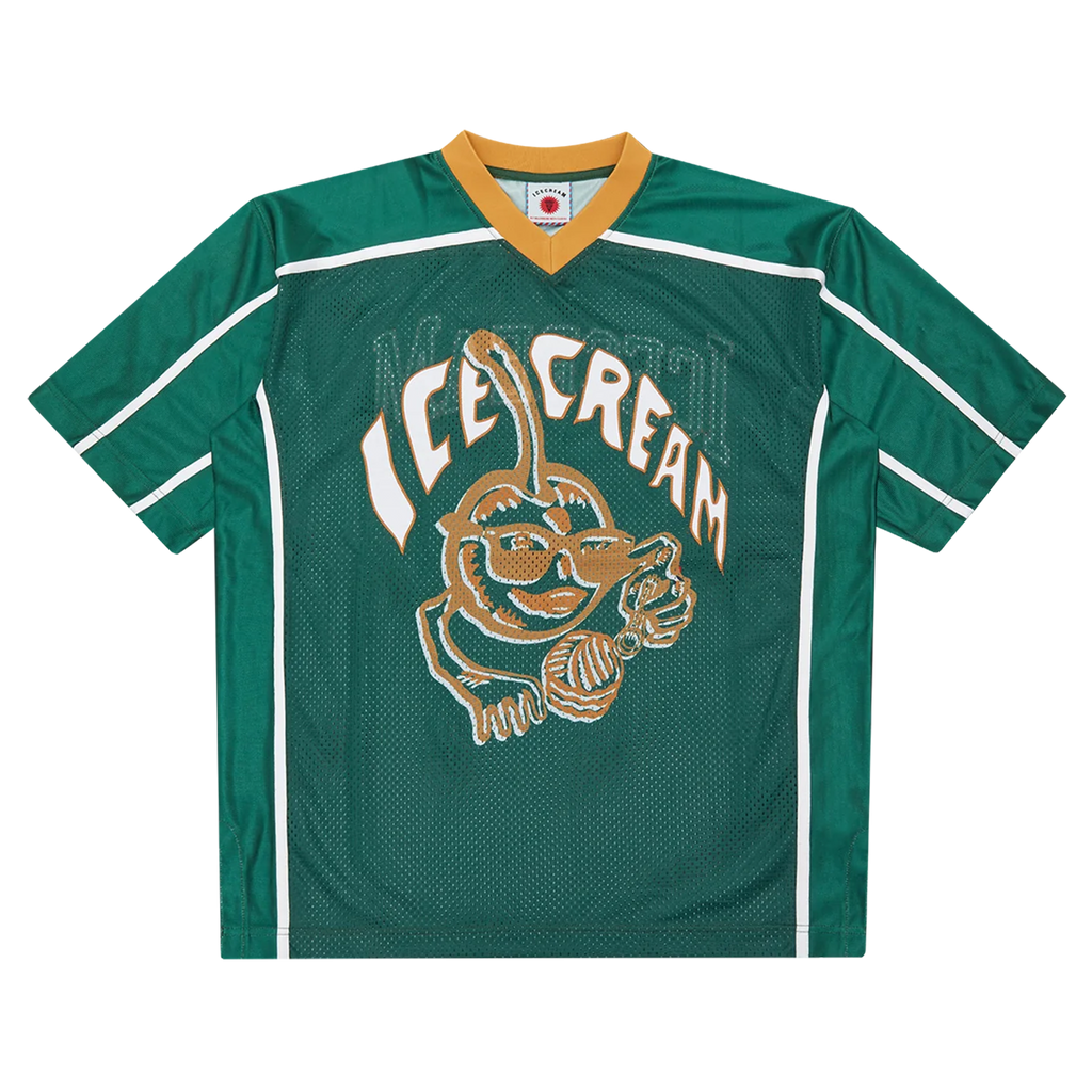 ICECREAM Cherry Applique Football Top 'Green' (DELETE)