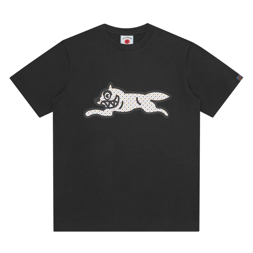 ICECREAM Polka Dot Running Dog T-Shirt 'Black'