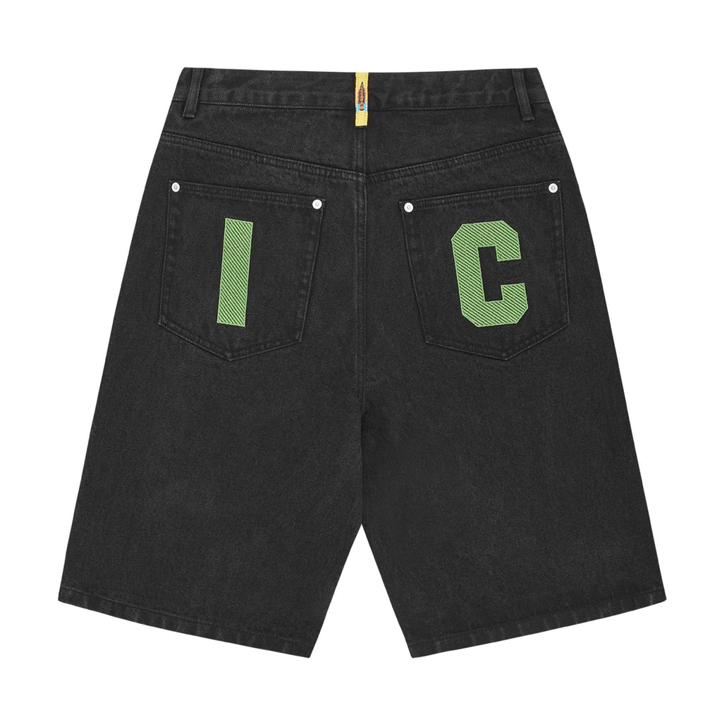 ICECREAM Running Dog Denim Shorts 'Black Denim'