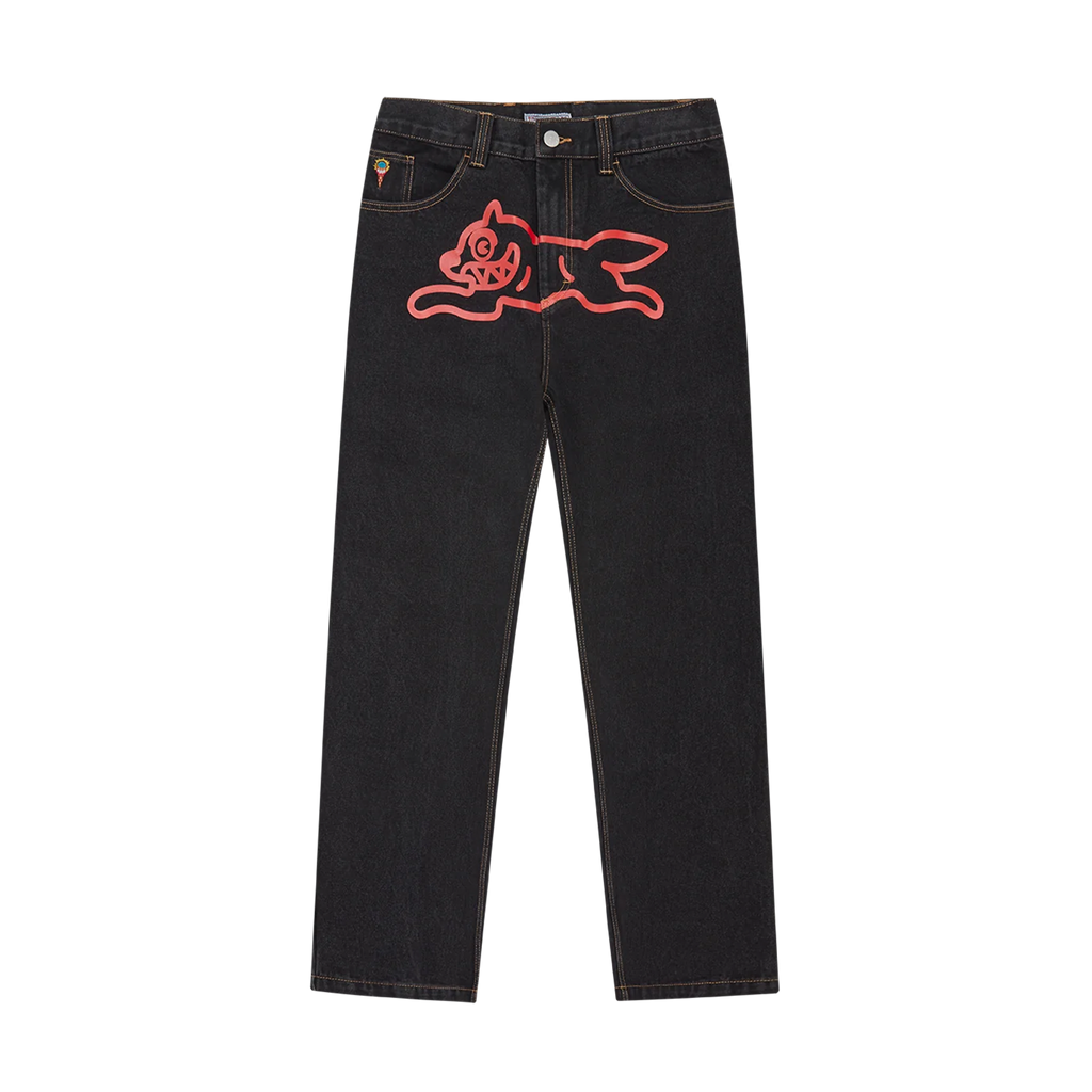 ICECREAM Running Dog Double Scoop Denim Pants 'Black'
