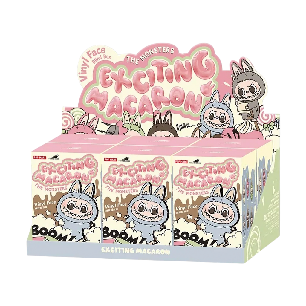 Pop Mart Labubu The Monsters Exciting Macarons Vinyl Face Sealed Case (6 Blind Boxes)