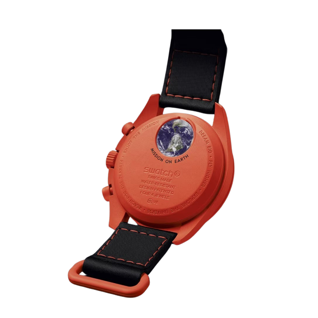 Swatch x Omega Bioceramic Moonswatch Mission On Earth - Lava