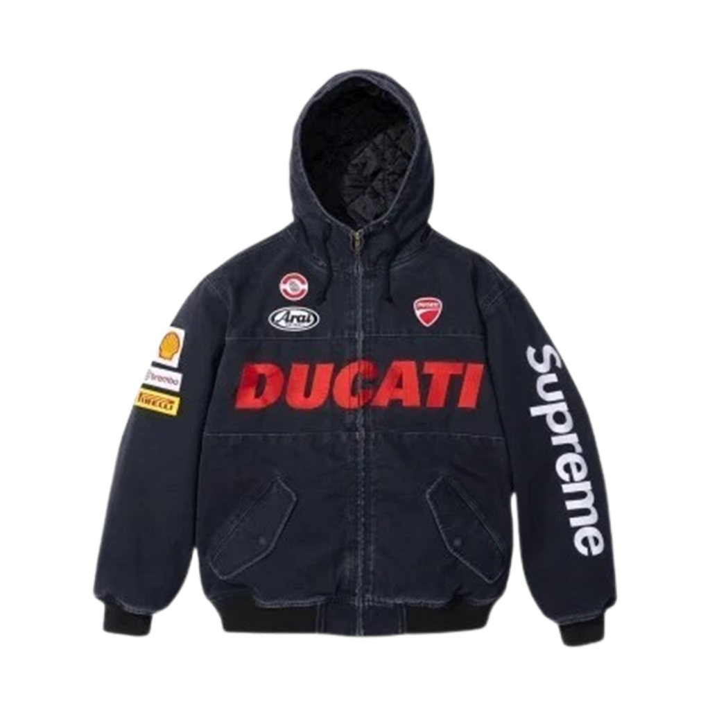 Supreme x Ducati Hooded Racing Jacket 'Black'
