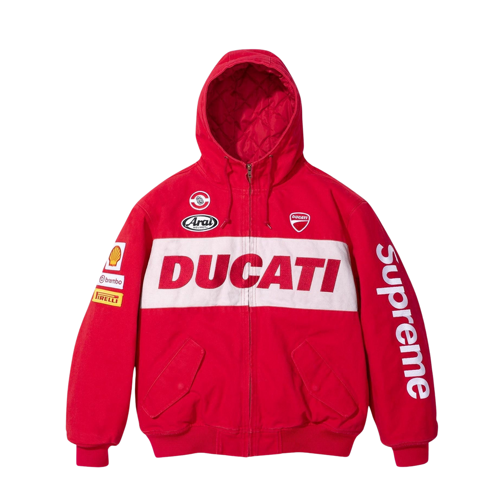 Supreme x Ducati Hooded Racing Jacket 'Red'