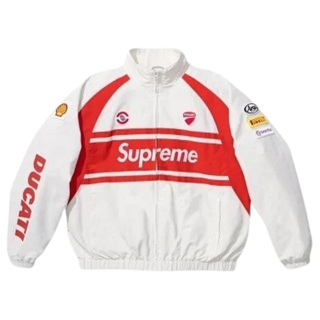 Supreme x Ducati Track Jacket 'White Red'