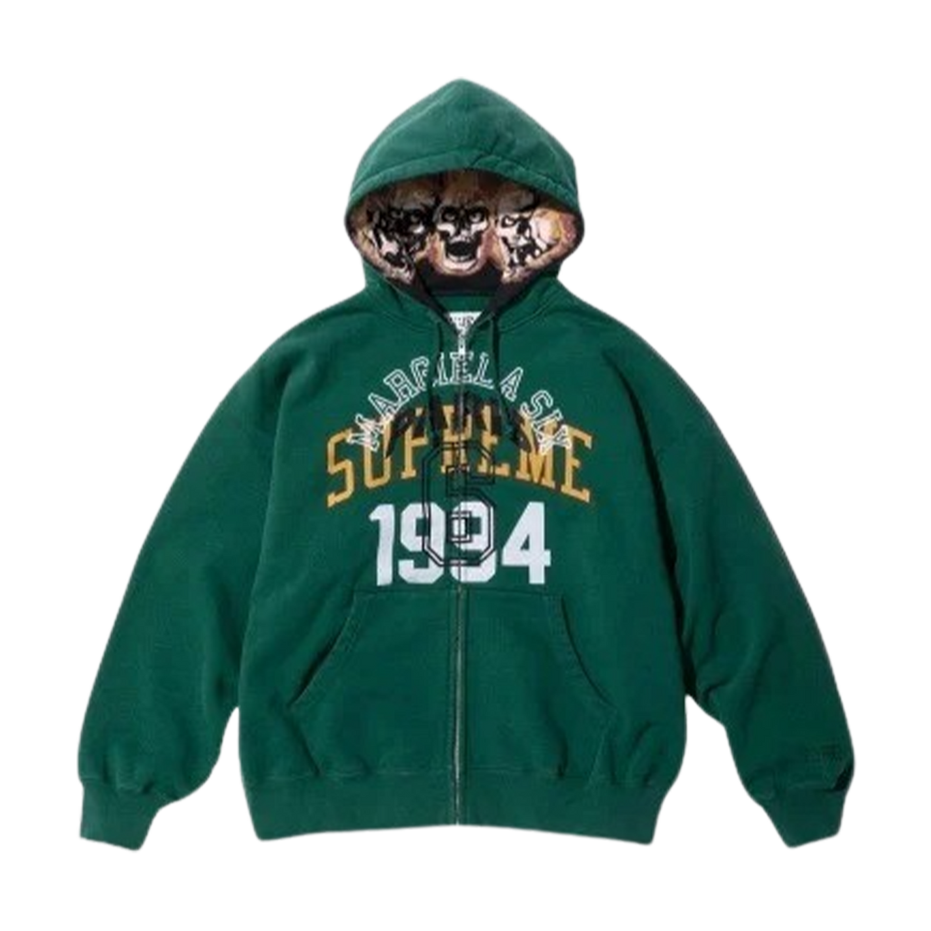 Supreme x MM6 Maison Margiela Zip Up Hoodie 'Dark Green'