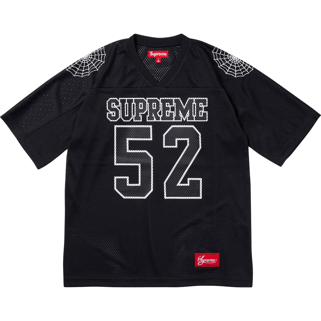 Supreme Spiderweb Football Jersey 'Black'