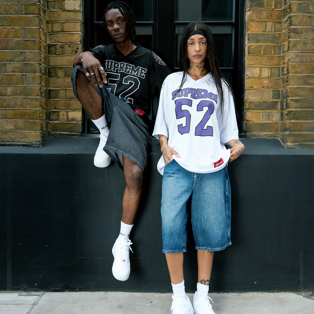 Supreme Spiderweb Football Jersey 'Black'