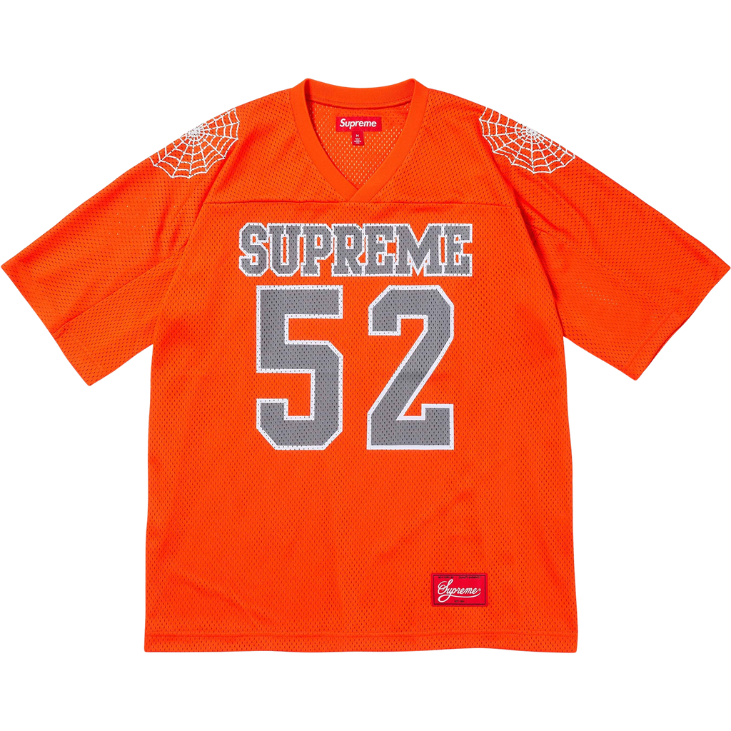 Supreme Spiderweb Football Jersey 'Orange'