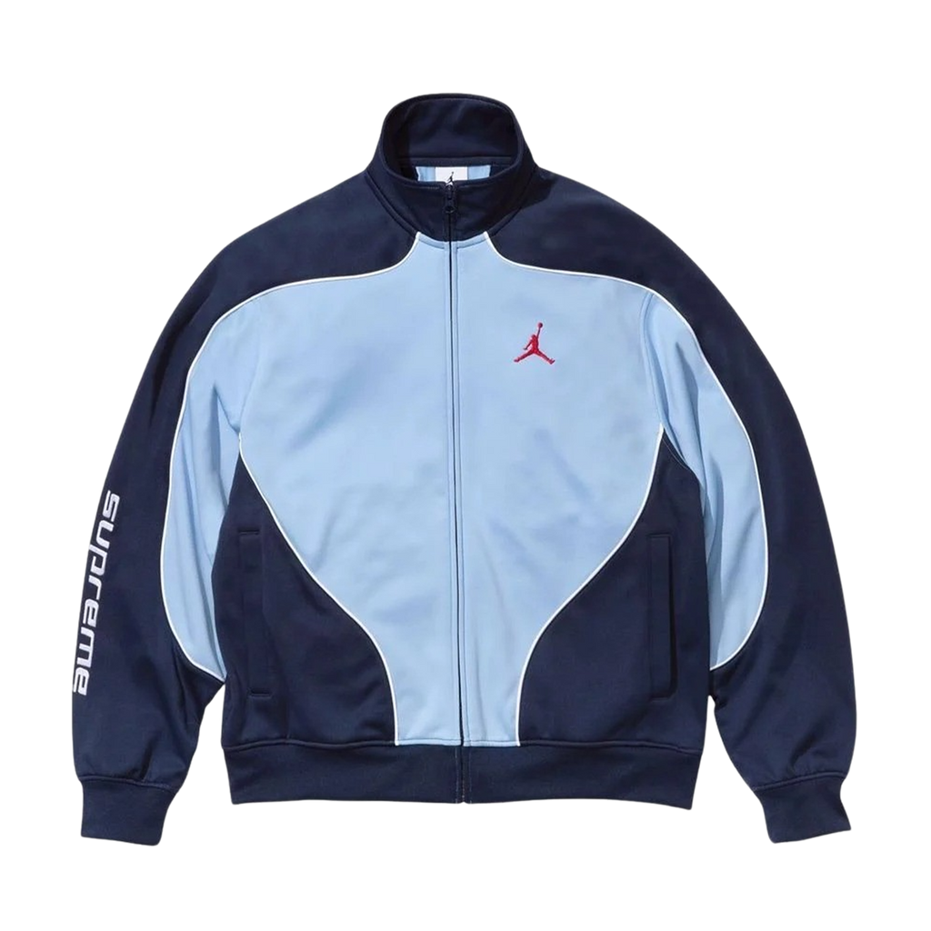 Supreme x Jordan Track Jacket 'Light Blue/Navy'