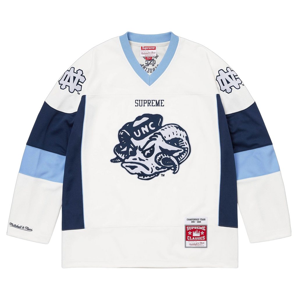 Supreme x Mitchell & Ness NCAA Hockey Jersey 'White'