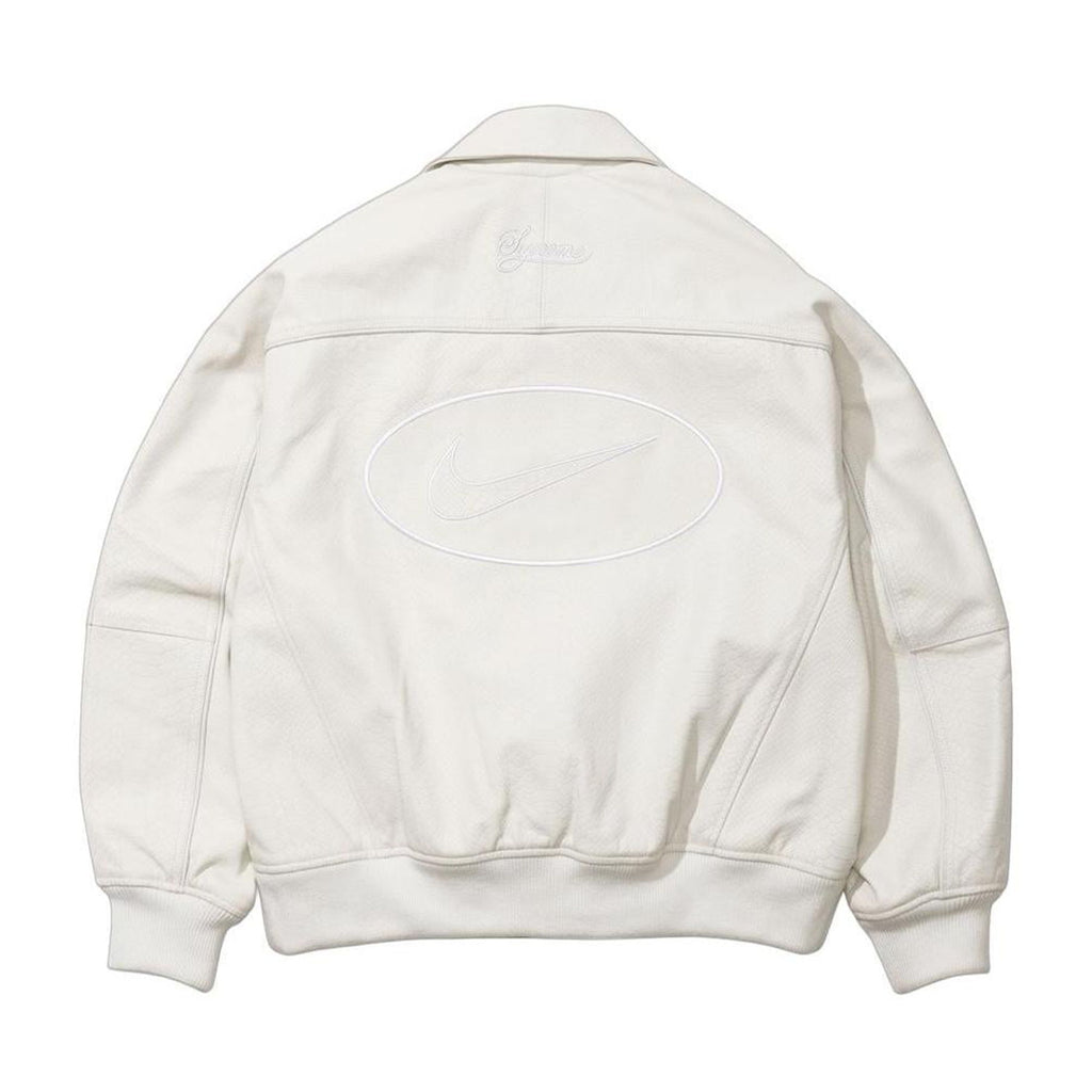 Supreme x Nike Leather Varsity Jacket 'White'
